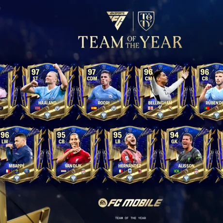 Selecționata Team of the Year este acum disponibilă în EA SPORTS FC Mobile