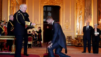 David Beckham, înnobilat de Regele Charles la Castelul Windsor