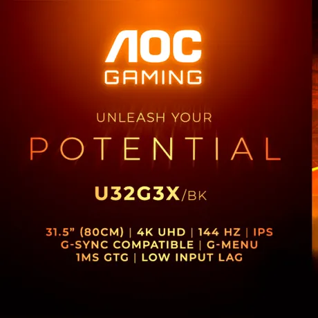 AGON by AOC lansează monitoarele 4K de gaming U27G3X/BK și U32G3X/BK