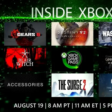 Urmăriţi show-ul special Inside Xbox de la Gamescom 2019