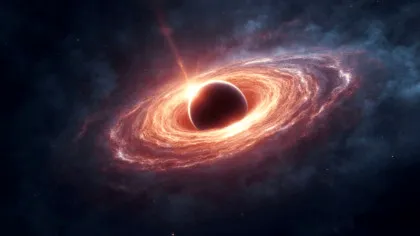 O gaură neagră s-a trezit după 100 de milioane de ani și a erupt ca un vulcan cosmic