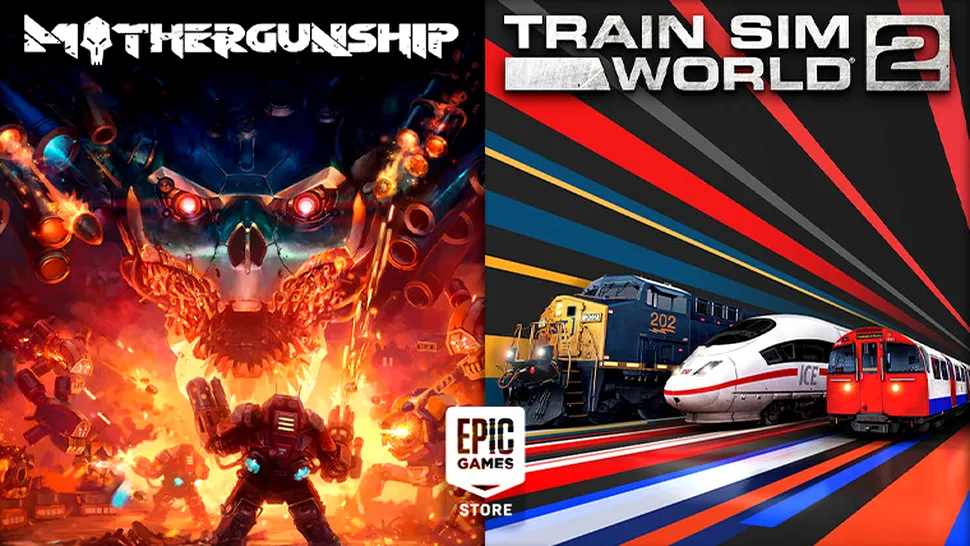 Mothergunship și Train Sim World 2, jocuri gratuite oferite de Epic Games Store