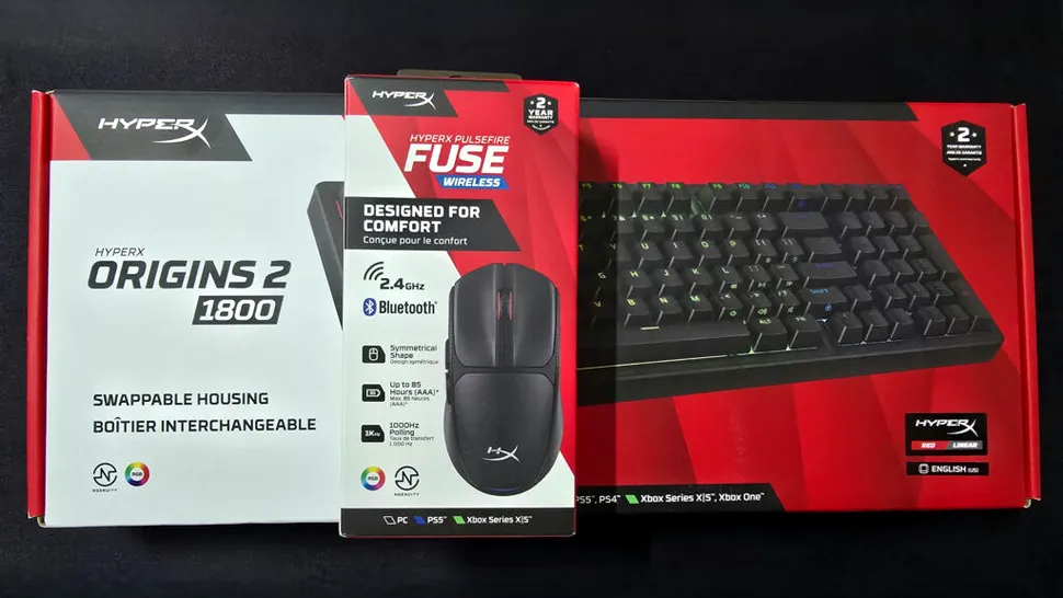 HyperX Origins 2 1800 și Pulsefire Fuse Wireless Review: tastatură și mouse pentru gameri