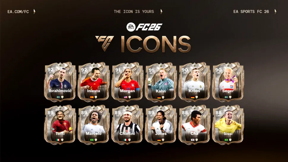 Noua generație de fotbaliști legendari din EA SPORTS FC 26
