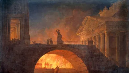 Moartea împăratului care ar fi incendiat oraşul celor şapte coline
