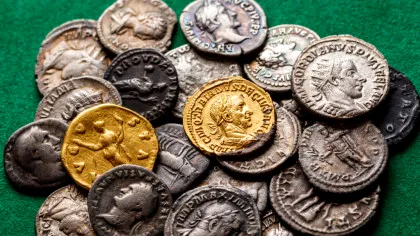 Unde au fost găsite mai multe monede romane dispărute dintr-un muzeu din Timiș?