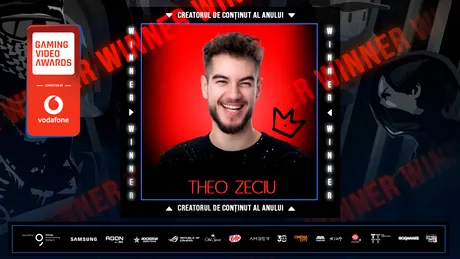 Theo Zeciu câștigă distincția de Creator de conținut al anului la Gaming Video Awards 2023. Lista completă a câștigătorilor