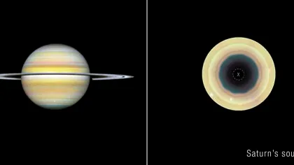 Telescopul Hubble a descoperit un fenomen misterios la polul sudic al planetei Saturn
