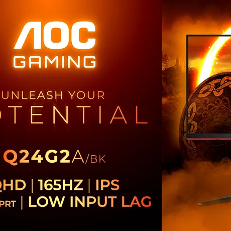 AGON by AOC lansează monitorul compact de gaming Q24G2A/BK