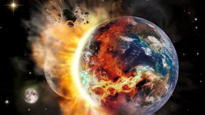 Un impact catastrofal cu o planetă vecină ar putea fi motivul pentru care există viață pe Pământ