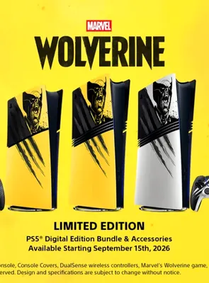 PlayStation prezintă noul bundle PS5 – Marvel’s Wolverine Battle Yellow Limited Edition, alături de accesoriile aferente