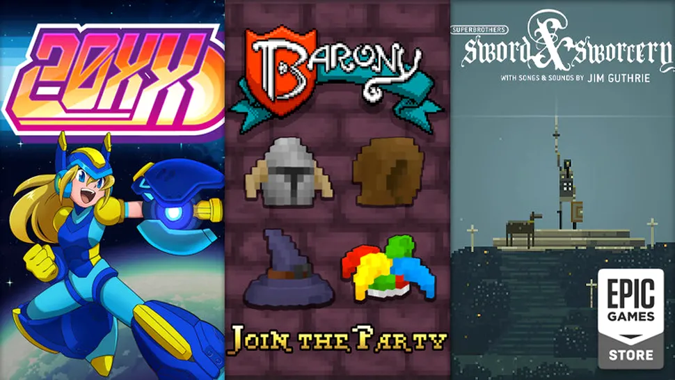 20XX, Barony și Superbrothers: Sword & Sworcery EP, jocuri gratuite oferite de Epic Games Store