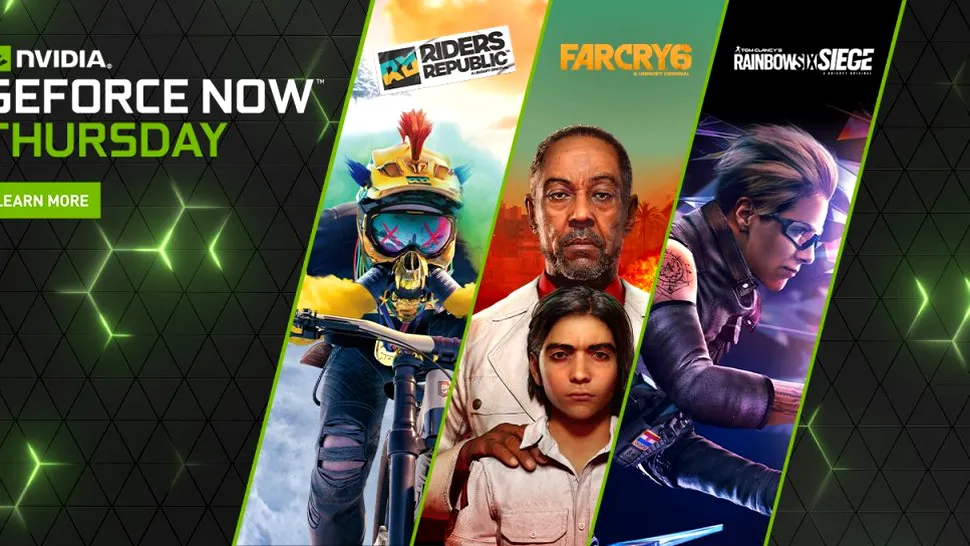 Riders Republic și Far Cry 6, disponibile prin GeForce Now. Ce alte jocuri noi se alătură serviciului