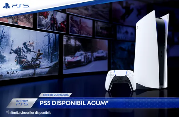 Sony promite stocuri suficiente de PlayStation 5. Consolele PS5 vor beneficia de disponibilitate crescută și în România