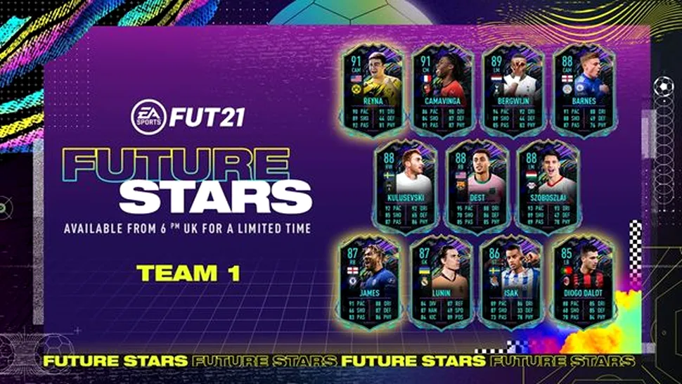 EA Sports a lansat prima echipă a evenimentului Future Stars din FIFA 21 și un nou SBC