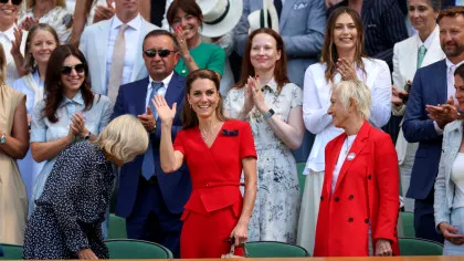 Simona Halep și Dorin Mateiu, primele imagini oficiale. Au stat în loja regală, la câțiva metri de prințesa Kate!