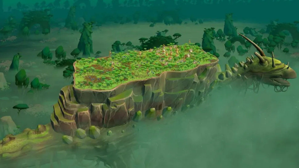 The Wandering Village, jocul în care construiești un sat pe spatele unei creaturi uriașe