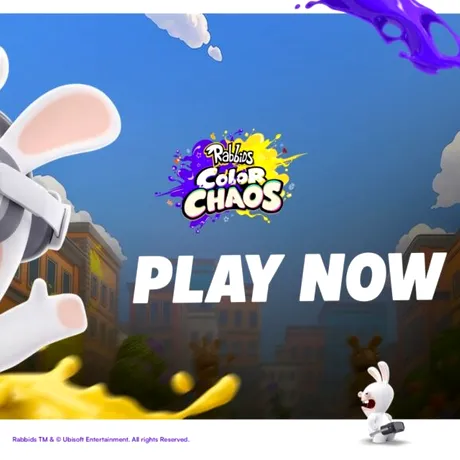 EVA și Ubisoft aduc Rabbids: Color Chaos la București. Joc VR în care părinții și copiii cuceresc arena cu vopsea colorată