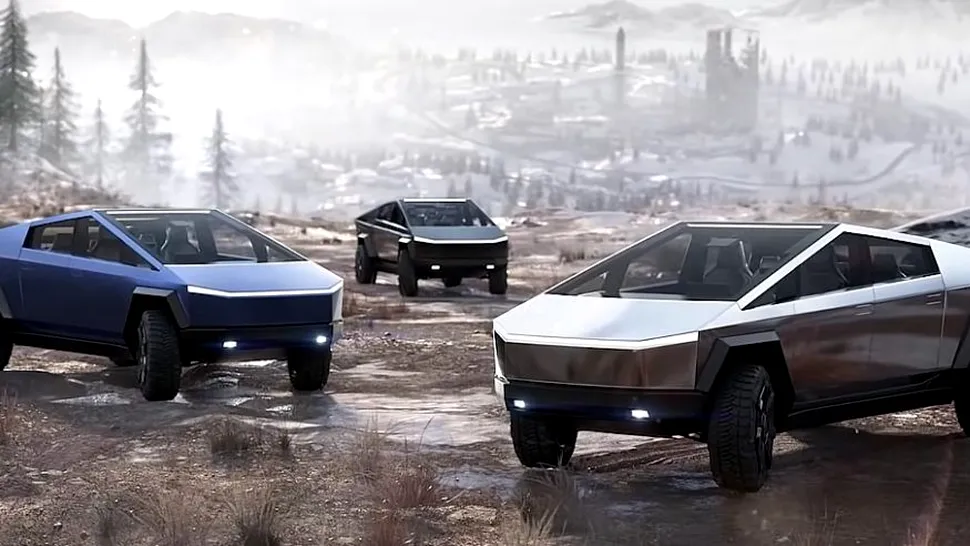 Culori în care vor fi disponibile Tesla Cybertruck și Roadster, dezvăluite într-un joc?