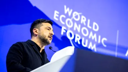 Volodimir Zelenski, aspru criticat pentru discursul de la Davos