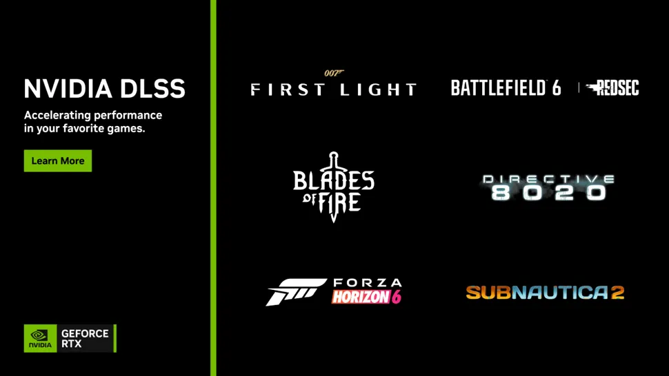 Forza Horizon 6, Directive 8020 și Subnautica 2 se lansează cu suport DLSS. NVIDIA oferă bundle-ul 007 First Light GeForce RTX Seria 50