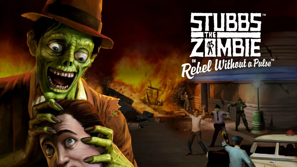 Stubbs the Zombie in Rebel Without a Pulse, joc gratuit oferit de Epic Games Store