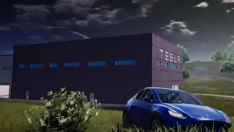 Jocul video în care vei putea conduce vehicule Tesla și vizita fabrica Gigafactory