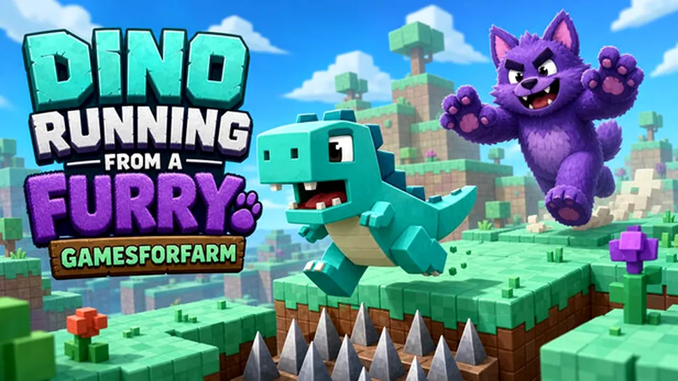 Dino running from a FURRY, joc gratuit disponibil prin Steam