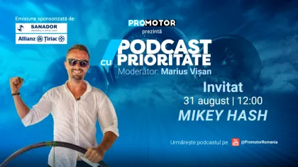 Mikey Hash vine la „Podcast cu Prioritate” #111 by ProMotor. Despre cei 3 ani petrecuți pe ocean, întoarcerea în România, BMW, motociclete, aviație