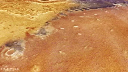 Culorile incredibile ale planetei Marte, observate cu sonda europeană Mars Express