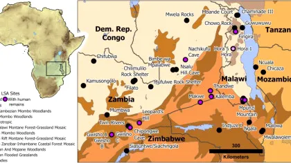 Un schelet fără cap, vechi de 9.500 de ani, este cel mai vechi adult incinerat din Africa