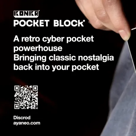 KONKR Pocket BLOCK, o nouă consolă portabilă retro cu aspect de GameBoy