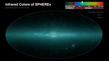 Telescopul SPHEREx a finalizat prima hartă cosmică a întregului cer