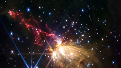 Pentru prima dată, astronomii au fotografiat jeturile stelare de la o stea tânără, aflată la 26.000 de ani-lumină de Soare
