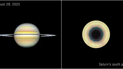 Astronomii au descoperit o misterioasă structură la polul sud al lui Saturn