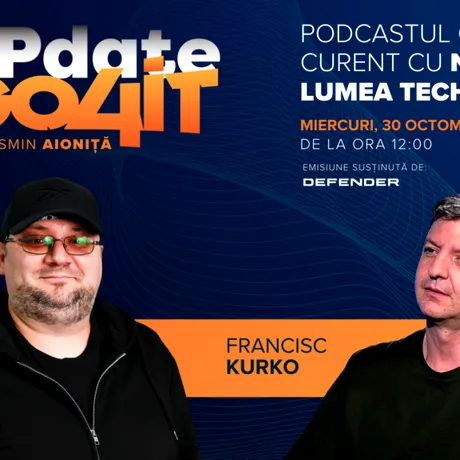 Cosmin Aioniță prezintă „Update Go4it” #6 cu invitatul Francisc Kurko: AI-ul este doar o bulă