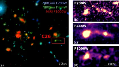 Astronomii ar fi surprins o galaxie timpurie chiar în timp ce se „stingea”