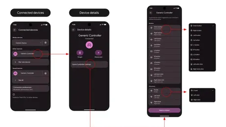 Google adaugă posibilitatea de a reconfigura controller-ul în Android 17