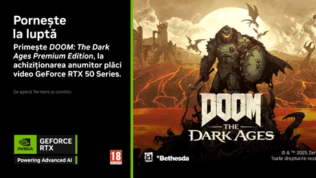 NVIDIA anunță bundle-ul DOOM: The Dark Ages GeForce RTX seria 50
