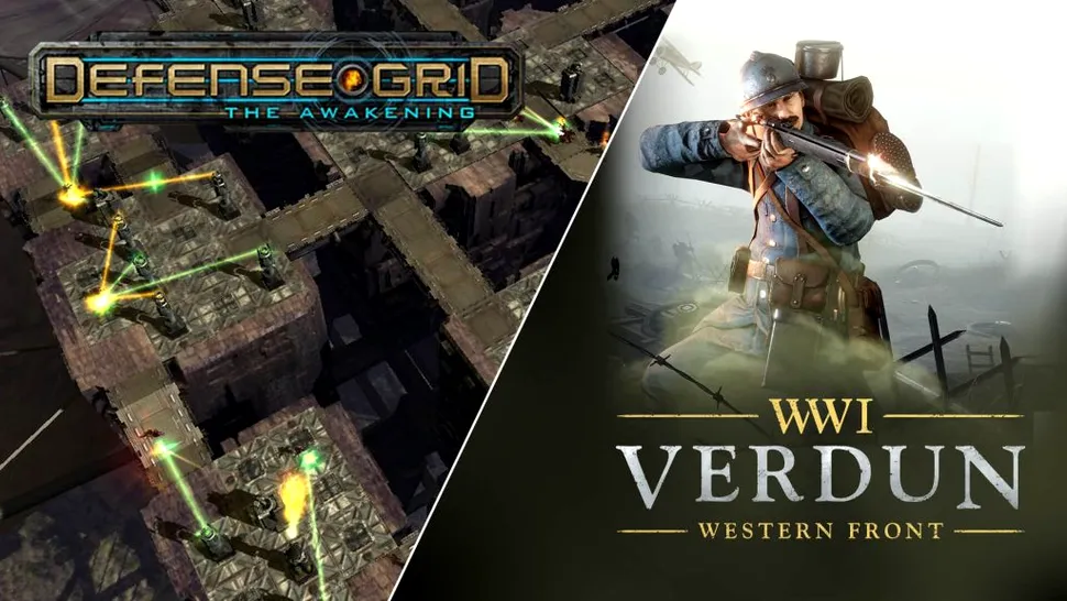 Defense Grid: The Awakening și Verdun, jocuri gratuite oferite de Epic Games Store