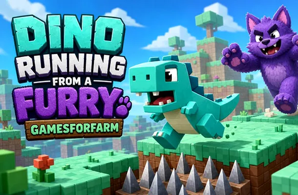 Dino running from a FURRY, joc gratuit disponibil prin Steam