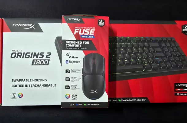 HyperX Origins 2 1800 și Pulsefire Fuse Wireless Review: tastatură și mouse pentru gameri