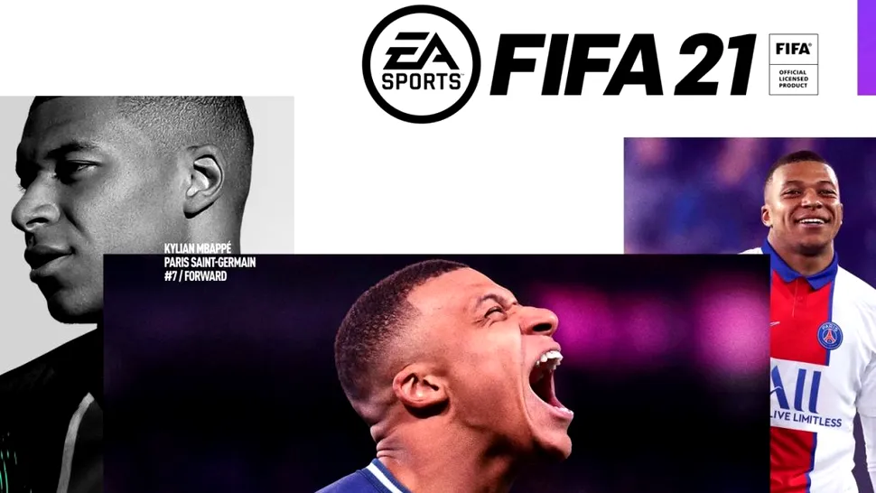 Kylian Mbappé este vedeta aleasă pentru coperta jocului FIFA 21