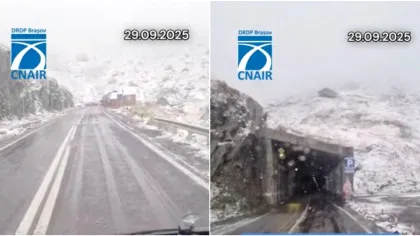 Prima ninsoare din acest sezon pe Transfăgărășan