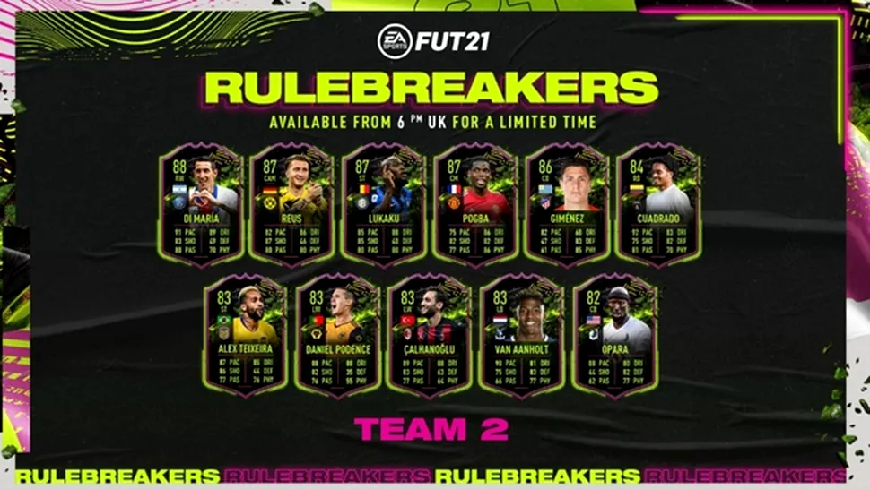 Evenimentul Rulebreakers din FIFA 21 a ajuns la ediția cu numărul 2