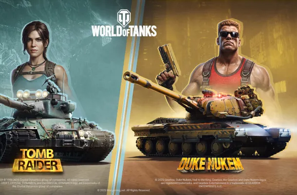 Două legende ale jocurilor, Lara Croft și Duke Nukem, se alătură World of Tanks într-un Battle Pass special